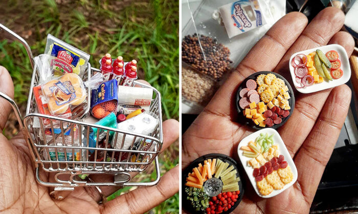 thực phẩm thu nhỏ bằng đất sét