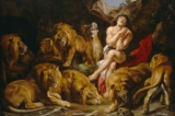 Tác phẩm “Daniel bên trong hang Sư tử,” khoảng năm 1614–1616, họa sĩ Peter Paul Rubens. Tranh sơn dầu trên vải canvas; Kích thước 2,240mm x 3,305mm. Bảo tàng nghệ thuật quốc gia, Thủ đô Hoa Thịnh Đốn. (Ảnh: Tài sản công)