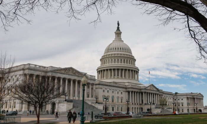 Điện Capitol Hoa Kỳ ở Hoa Thịnh Đốn hôm 24/02/2023. (Ảnh: Madalina Vasiliu/The Epoch Times)