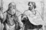 Triết gia Hy Lạp Plato Aristocles (427-347 TCN), và triết gia & khoa học gia Aristotle (384-322 TCN). (Ảnh: Getty Images)