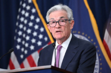 Chủ tịch Hội đồng Dự trữ Liên bang Jerome Powell nói trong cuộc họp báo sau cuộc họp của Ủy ban Thị trường Mở Liên bang, tại Cục Dự trữ Liên bang ở Hoa Thịnh Đốn hôm 14/06/2023. (Ảnh: Mandel Ngan/AFP qua Getty Images)