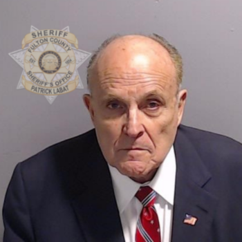 Ảnh chụp ông Rudolph Giuliani được chụp tại Nhà tù Quận Fulton, hôm 23/08/2023. (Ảnh: Nhà tù Quận Fulton)