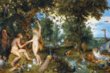Tác phẩm “The Garden of Eden with the Fall of Man” (Vườn Địa Đàng và sự sa ngã của loài người) của các họa sĩ Peter Paul Rubens và Jan Brueghel lớn, khoảng năm 1615. (Ảnh: Tài liệu công cộng)