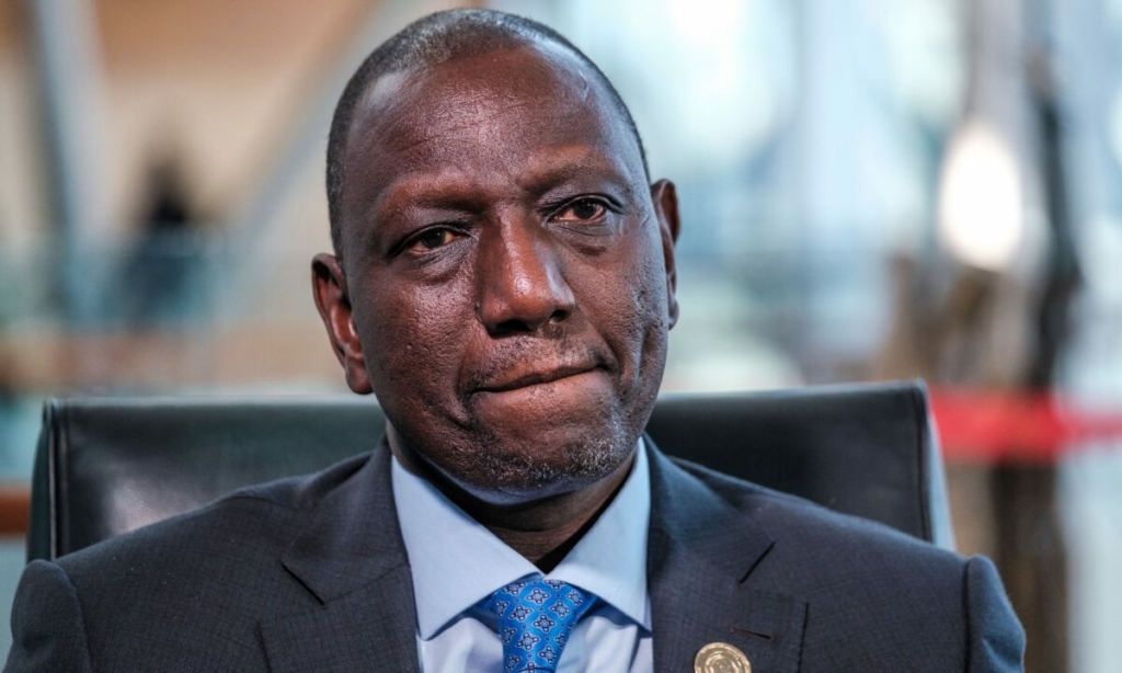 Tổng thống Kenya William Ruto trong cuộc phỏng vấn tại Hội đồng Liên minh Phi Châu (AU) tại trụ sở Liên minh Phi Châu ở Addis Ababa, Ethiopia, hôm 19/02/2023. (Ảnh: Eduardo Soteras/AFP qua Getty Images)