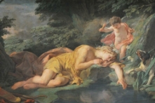 Bức tranh “Narcissus Changed Into a Flower” (Chàng Narcissus hóa thành một bông hoa), khoảng năm 1771, của họa sĩ Nicolas-Bernard Lépicié. Sơn dầu trên vải canvas. Cung điện Versailles, Pháp quốc. (Ảnh: Tài liệu công cộng)