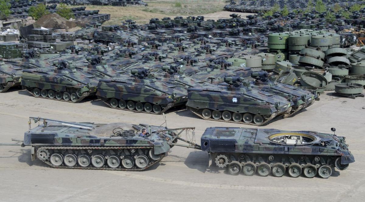 Xe tăng phòng không Gepard ở Eisleben, Đức. (Ảnh: Jens Schlueter/Getty Images)
