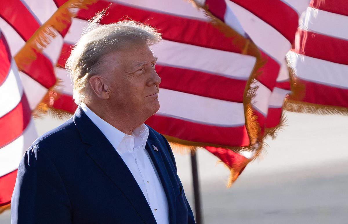 Cựu Tổng thống Donald Trump nói trong cuộc vận động tranh cử năm 2024 ở Waco, Texas, hôm 25/03/2023. (Ảnh: Suzanne Cordeiro/AFP qua Getty Images)