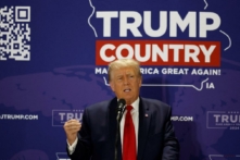 Cựu Tổng thống kiêm ứng cử viên Tổng thống năm 2024 Donald Trump nói tại sự kiện Iowa Commit to Caucus của Nhóm Trump tại Maquoketa, Iowa, hôm 20/09/2023. (Ảnh: Kamil Krzaczynski/AFP qua Getty Images)