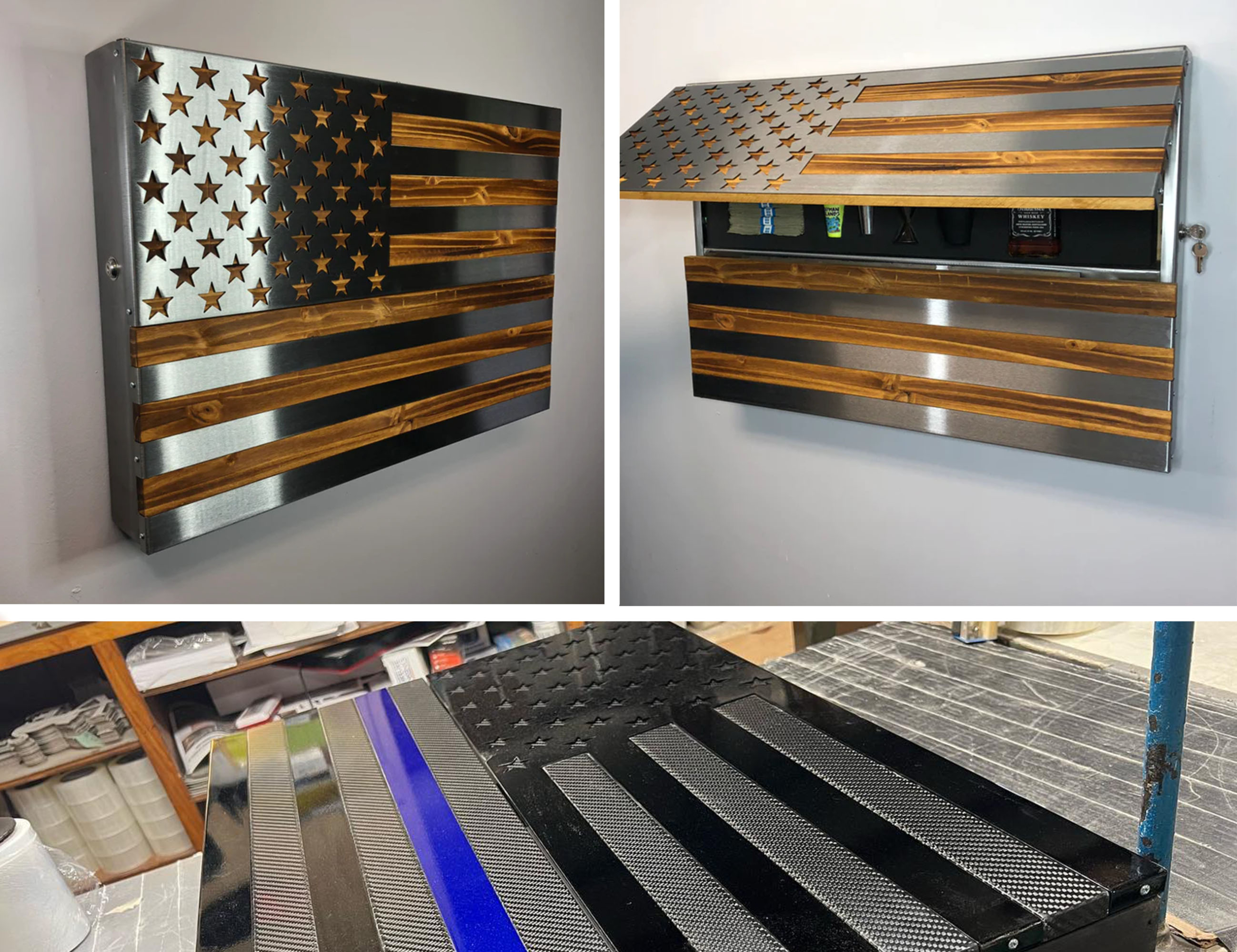 Nhiều kiểu tủ bí mật khác nhau được gọi là Freedom Cabinet. (Ảnh: Đăng dưới sự cho phép của ông Shane Henderson)