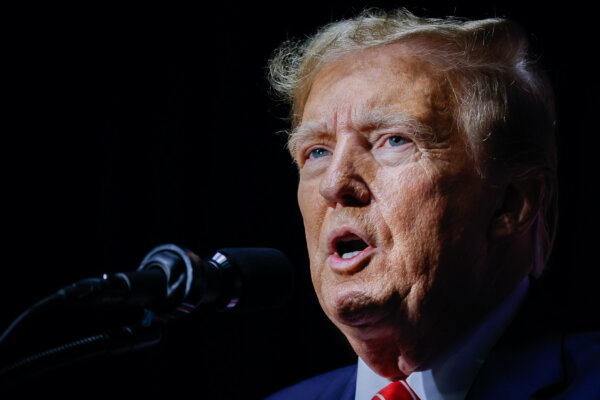 Ứng cử viên tổng thống thuộc Đảng Cộng Hòa, cựu Tổng thống Donald Trump nói chuyện tại một cuộc vận động tranh cử tại Forum River Center ở Rome, Georgia, hôm 09/03/2024. (Ảnh: Chip Somodevilla/Getty Images)