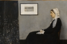 Tác phẩm “Biên khúc Xám và Đen số 1,” năm 1871, họa sỹ James Abbott McNeill Whistler. Sơn dầu trên vải canvas; 143 cm x 163 cm. Bảo tàng Orsay, Paris. (Ảnh: Art Resource NY/RMN-Grand Palais)