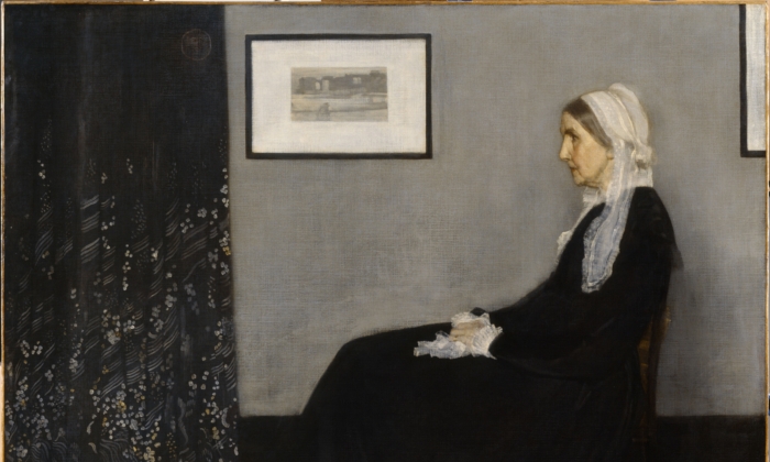 Tác phẩm “Biên khúc Xám và Đen số 1,” năm 1871, họa sỹ James Abbott McNeill Whistler. Sơn dầu trên vải canvas; 143 cm x 163 cm. Bảo tàng Orsay, Paris. (Ảnh: Art Resource NY/RMN-Grand Palais)