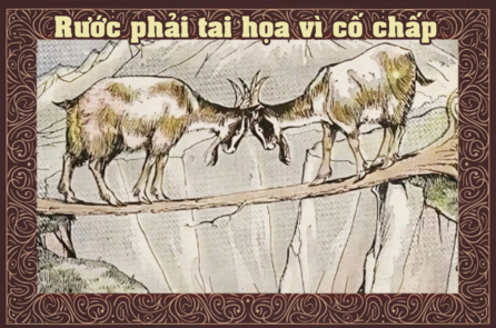 Truyện ngụ ngôn Aesop: Hai chú Dê băng qua vực sâu