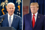 (Trái) Tổng thống Joe Biden nói về kế hoạch kinh tế của ông cho đất nước ở Raleigh, North Carolina, hôm 18/01/2024. (Phải) Cựu Tổng thống Donald Trump đến dự một cuộc vận động tranh cử ở Sioux Center, Iowa, hôm 05/01/2024. (Ảnh: Eros Hoagland/Getty Image; Scott Olson/Getty Image)