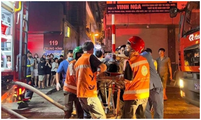 cháy nhà ở Cầu Giấy