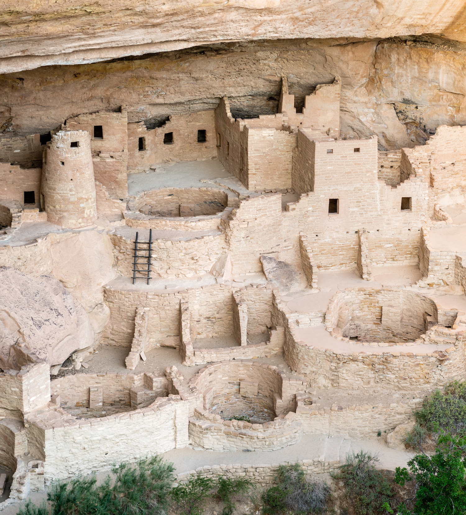 Những cấu trúc bị hư hại của Cliff Palace để lộ ra các khu nhà ở bên trên và bên dưới mặt đất. (Ảnh: NatalieJean/Shutterstock)